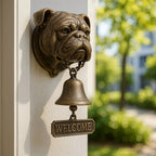 Doorbell with German Shepherd in cast iron for outdoor use