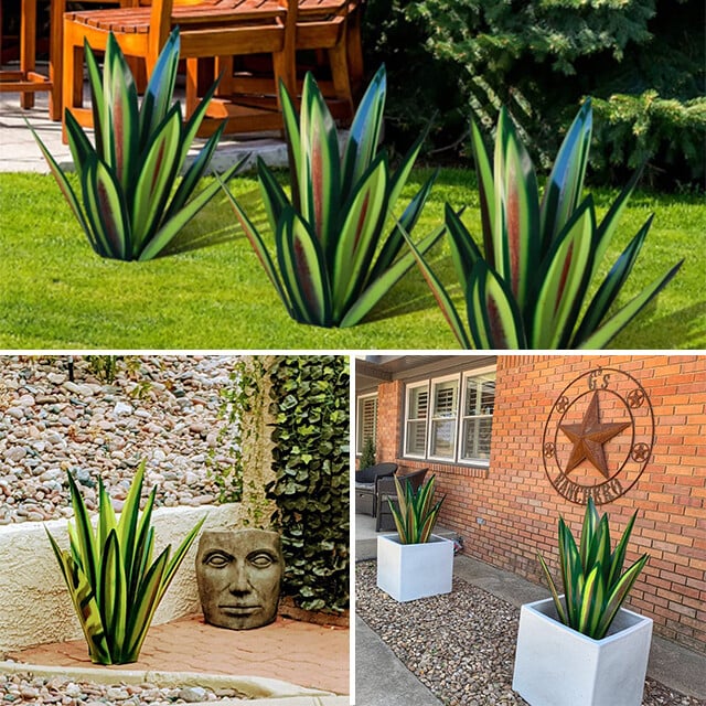 Color-Changing Garden Lighting for Outdoor Spaces – Solar LED Agave Lamp