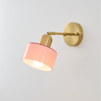 Wall lamp in Bauhaus Style with Colored Glass