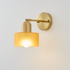 Wall lamp in Bauhaus Style with Colored Glass