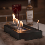 Bioethanol tabletop fireplace for indoor and outdoor use