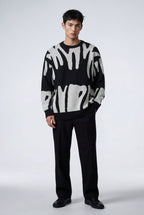 Casual sweater for everyday use – Sweater with abstract pattern for men