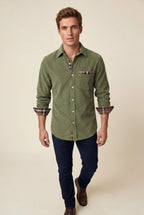 Casual shirt for everyday use – Shirt with checkered details for men