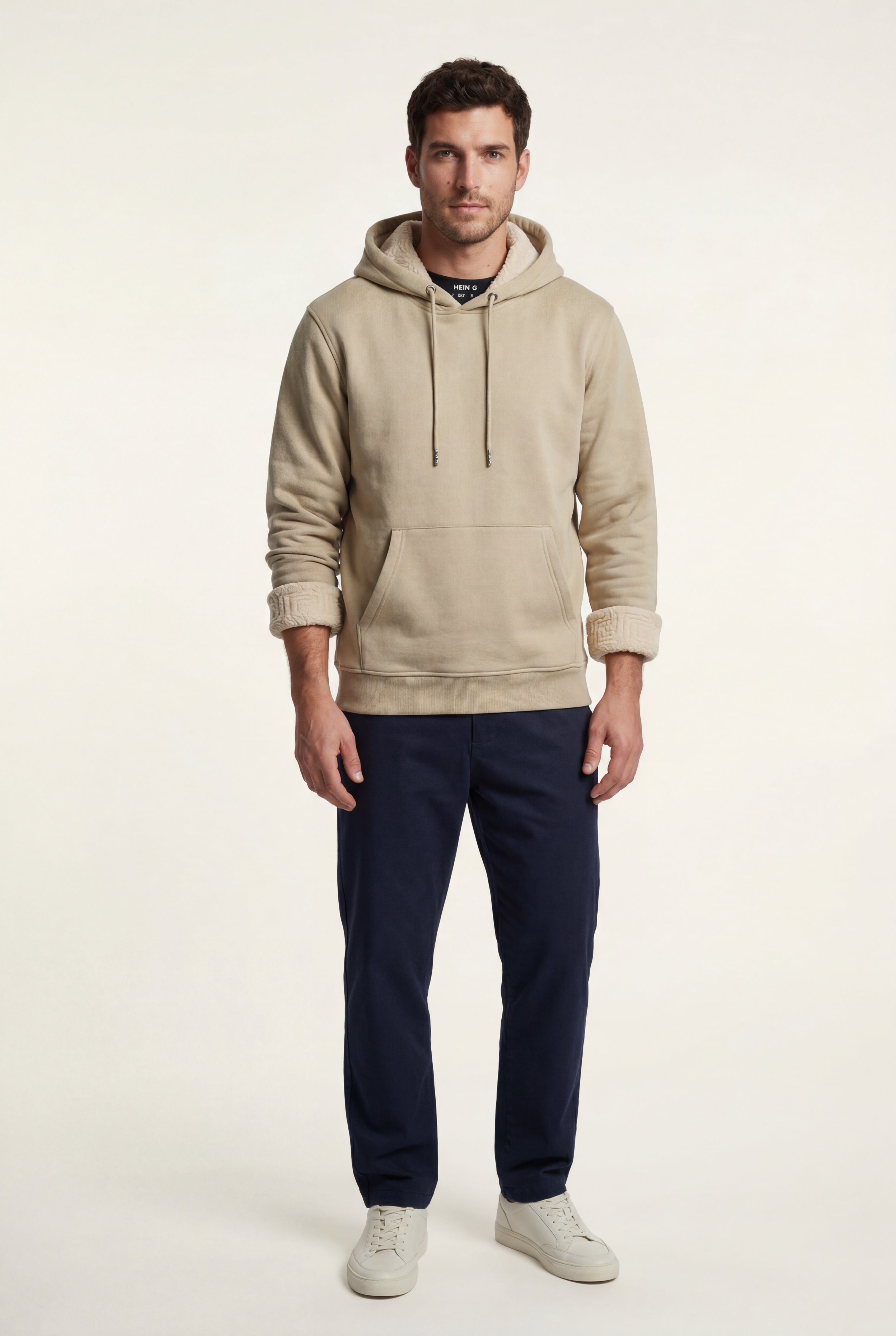 Komfortabel hoodie til kolde dage – Hættetrøje med lomme til mænd