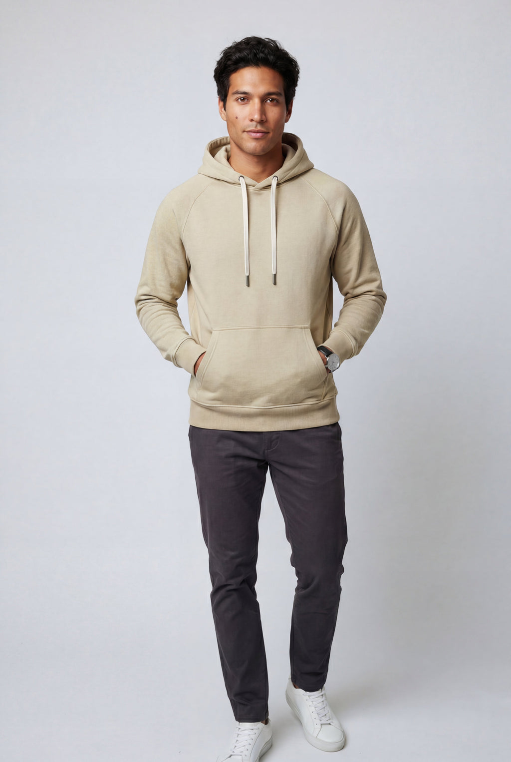 Comfortable hoodie for everyday use – Hooded sweatshirt with drawstring for men