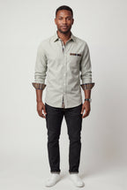 Casual shirt for everyday use – Shirt with checkered details for men
