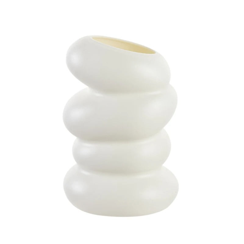 Vase in ceramic look for indoor use