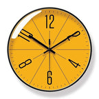Round wall clock with numbers for indoor use