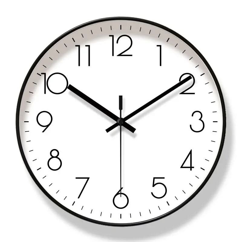Round wall clock with numbers for indoor use