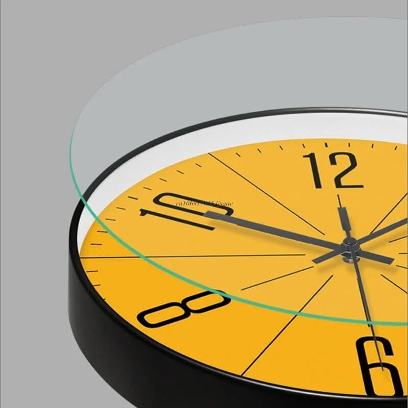 Round wall clock with numbers for indoor use