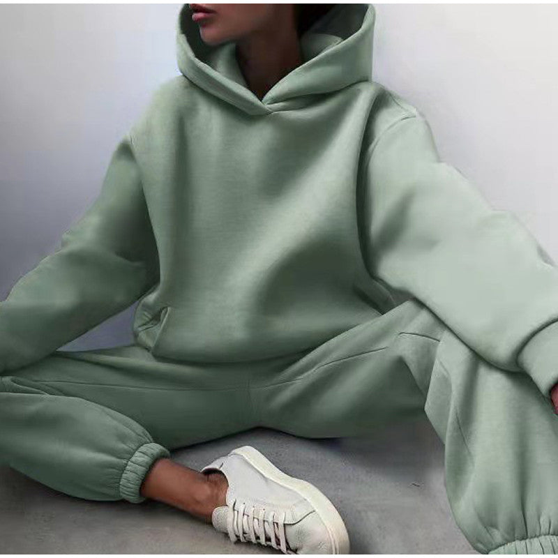 Comfortable jogging set for relaxation and everyday use – Oversized set with high waist for women