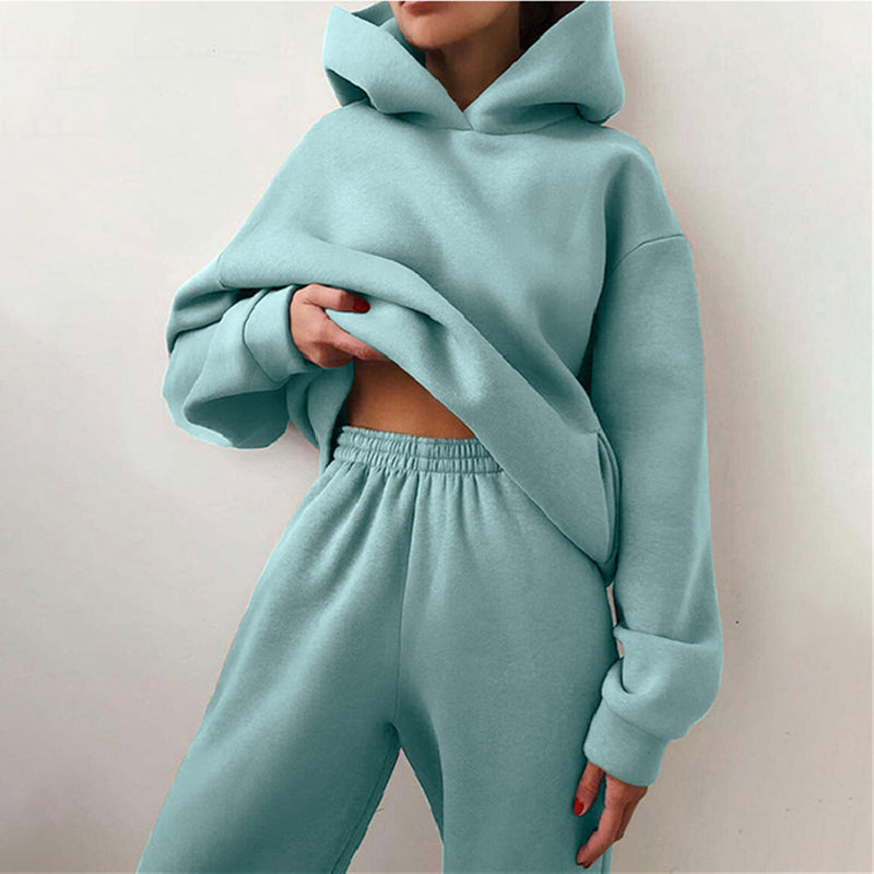 Comfortable jogging set for relaxation and everyday use – Oversized set with high waist for women