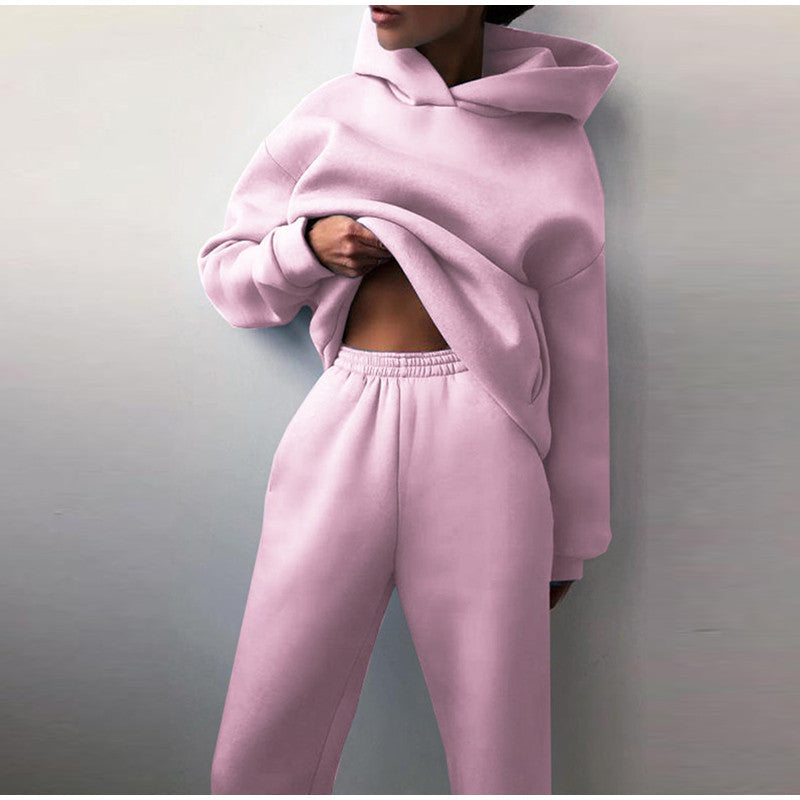 Comfortable jogging set for relaxation and everyday use – Oversized set with high waist for women