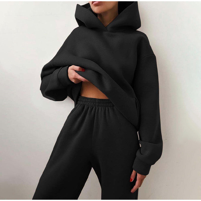 Comfortable jogging set for relaxation and everyday use – Oversized set with high waist for women