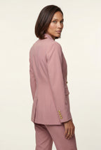 Elegant blazer for work and parties – Double-breasted blazer with gold-colored buttons for women