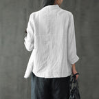 Light blazer for everyday and work – Cotton blazer with long sleeves for women