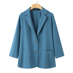 Light blazer for everyday and work – Cotton blazer with long sleeves for women