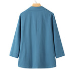 Light blazer for everyday and work – Cotton blazer with long sleeves for women