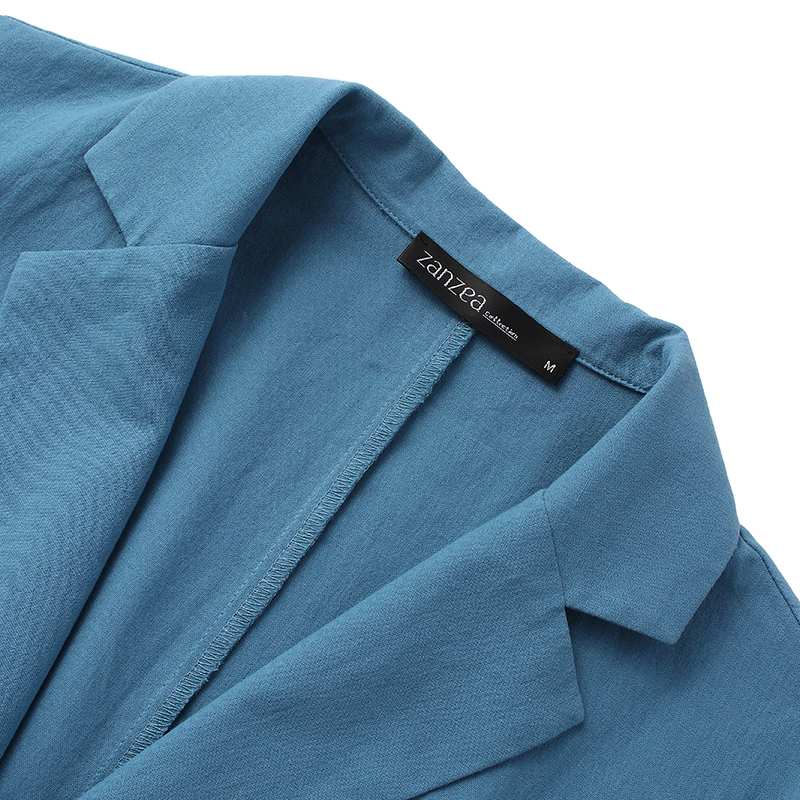 Light blazer for everyday and work – Cotton blazer with long sleeves for women