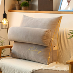 Triangular back support pillow for indoor use