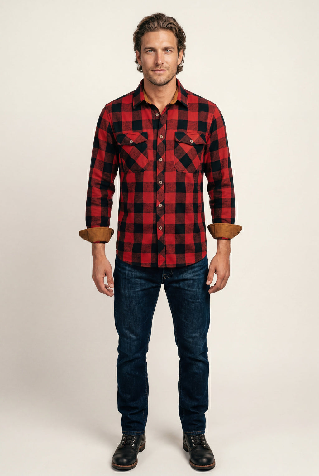 Ternet shirt for everyday use – Long-sleeved shirt with buttons for men