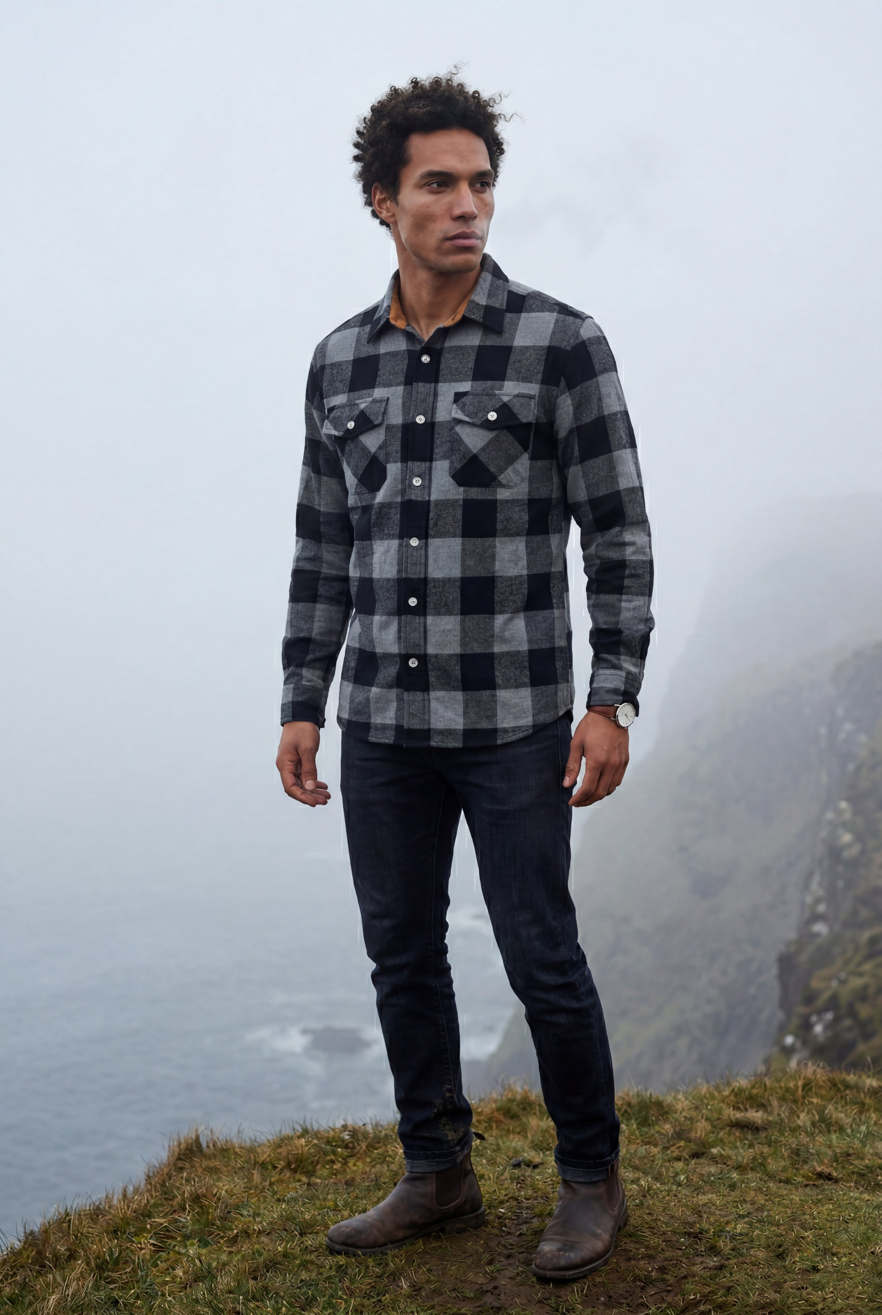 Ternet shirt for everyday use – Long-sleeved shirt with buttons for men