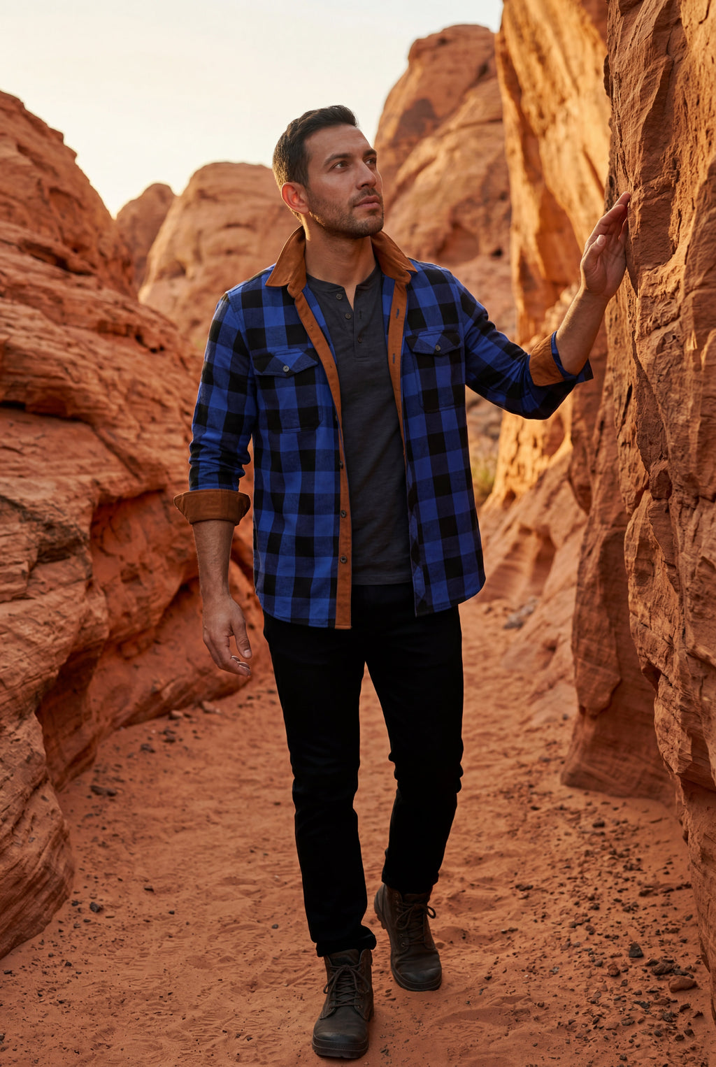 Ternet shirt for everyday use – Long-sleeved shirt with buttons for men
