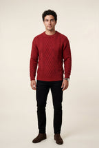 Classic sweater for cold days – Long-sleeve cable knit for men