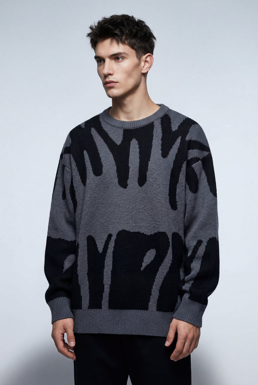 Casual sweater for everyday use – Sweater with abstract pattern for men