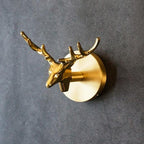 Decorative hanging for entrance and wall – Coat hooks in brass with animal shape and gold finish
