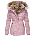 Warm jacket for cold days – Women's jacket with collar and fur