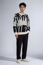 Casual sweater for everyday use – Sweater with abstract pattern for men