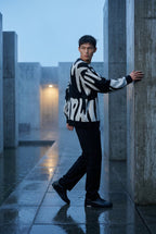 Casual sweater for everyday use – Sweater with abstract pattern for men