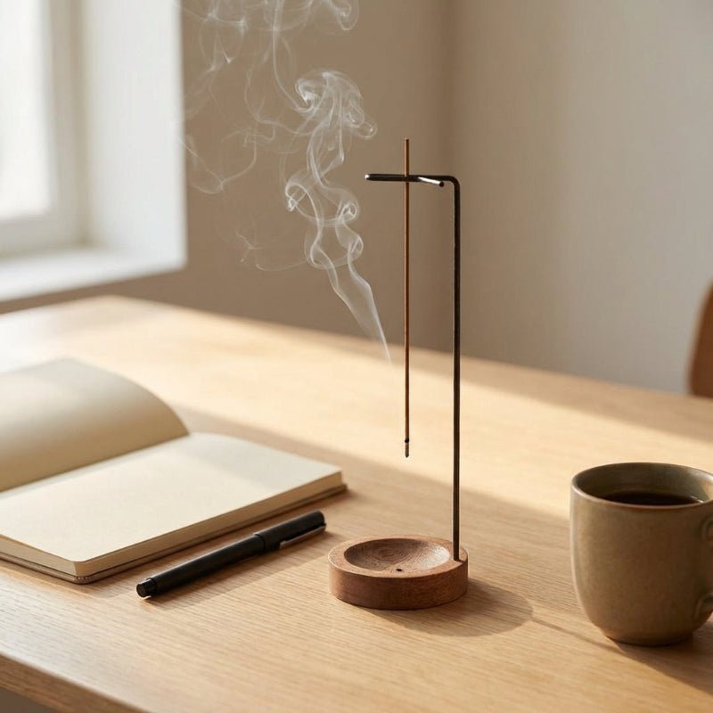 Natural scent experience for the home – Incense holder in walnut wood