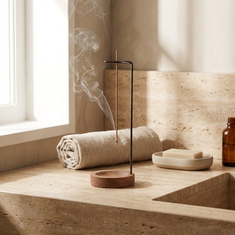 Natural scent experience for the home – Incense holder in walnut wood